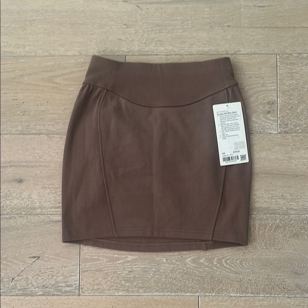 Lululemon Athletica Brown Tan Mini Pencil Skirt for Work